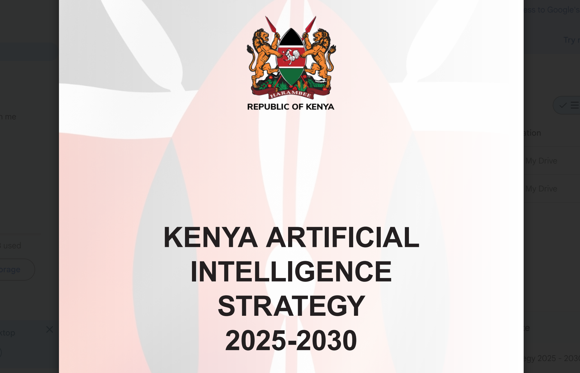 Kenya AI Strategy 2025 – 2030.