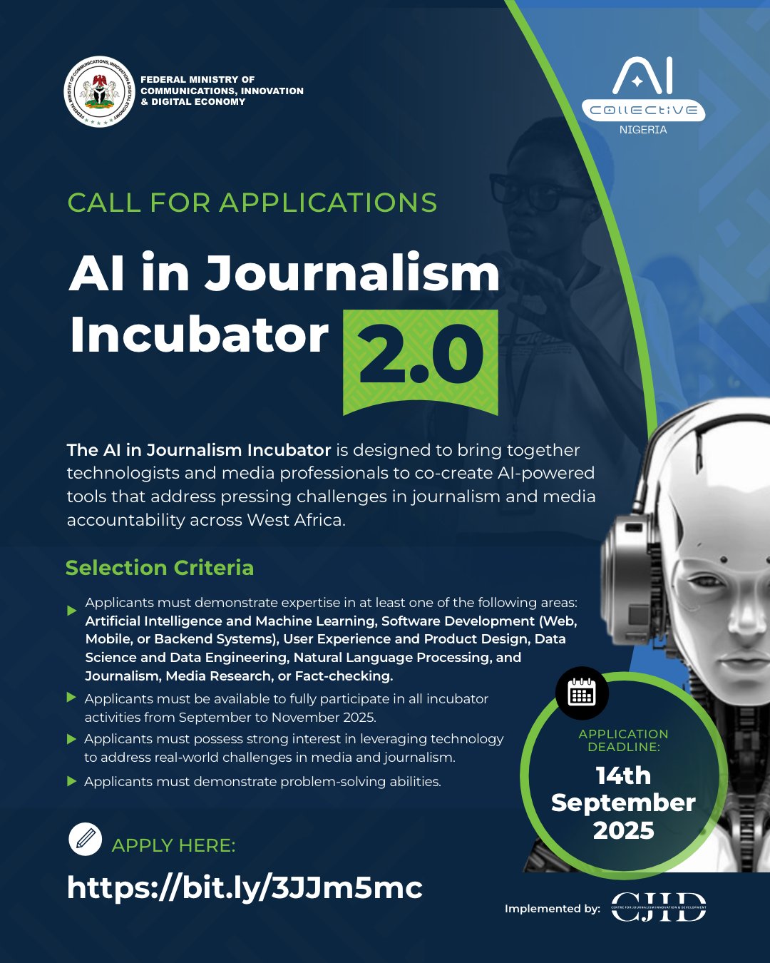 CJID Launches AI in Journalism Incubator 2.0 to Tackle Media Challenges in West Africa